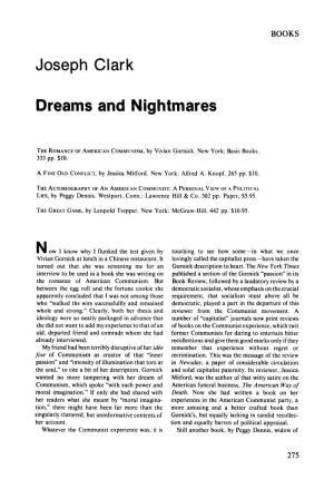 Joseph Clark Dreams and Nightmares