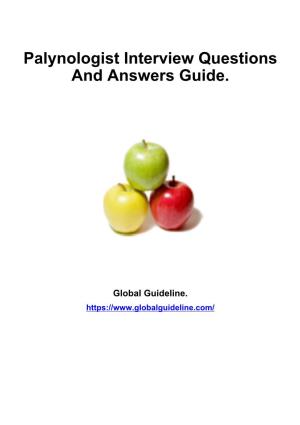 Palynologist Interview Questions and Answers Guide