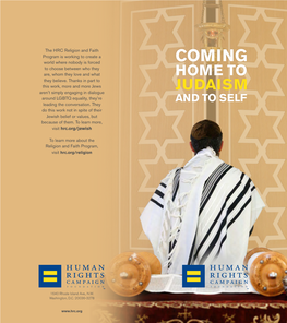 Coming Home to Judaism