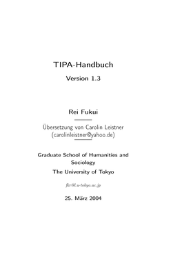 TIPA-Handbuch