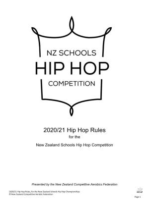 2020/21 Hip Hop Rules for The