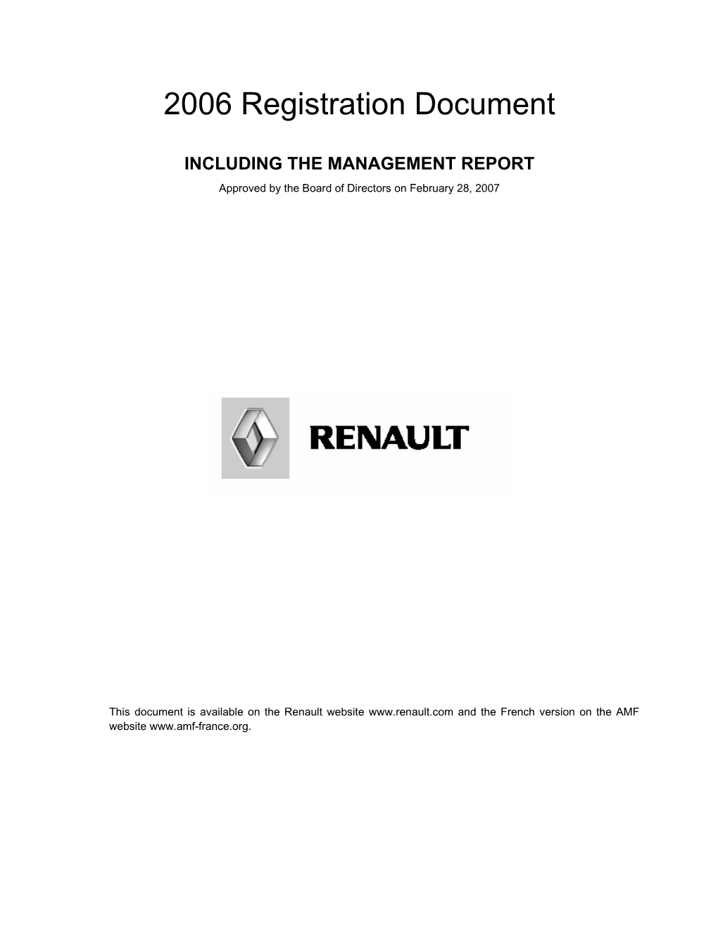 2006 Registration Document