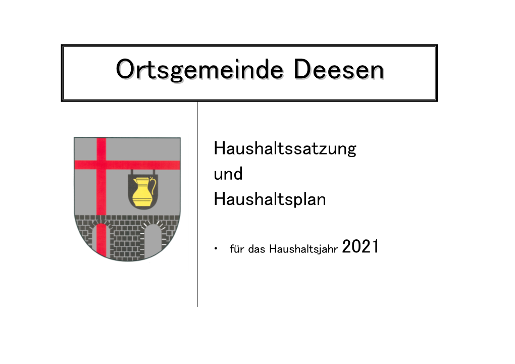 Haushaltsplan 2021 Deesen