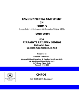 Environmental Statement in Form-V Pirpainti Railway