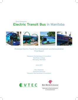 Electric Transit Bus in Manitoba