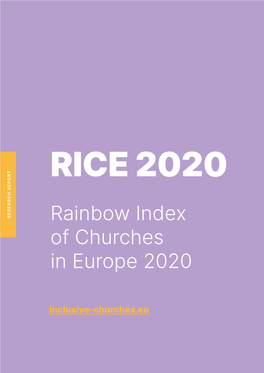 Rainbow Index of Churches in Europe 2020