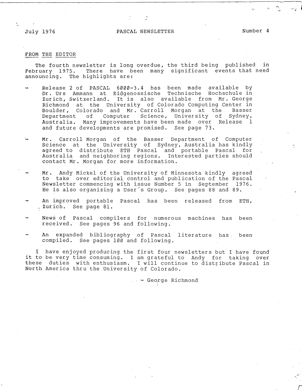 04 Pascal Newsletter July 1976