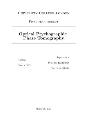 Optical Ptychographic Phase Tomography