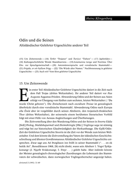 Odin Und Die Seinen: Altisländischer Gelehrter Urgeschichte Anderer Teil
