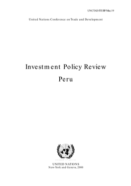 Investment Policy Review Peru