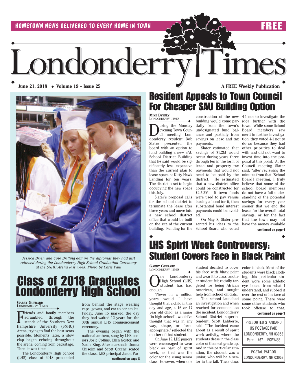 Class of 2018 Graduates Londonderry High School