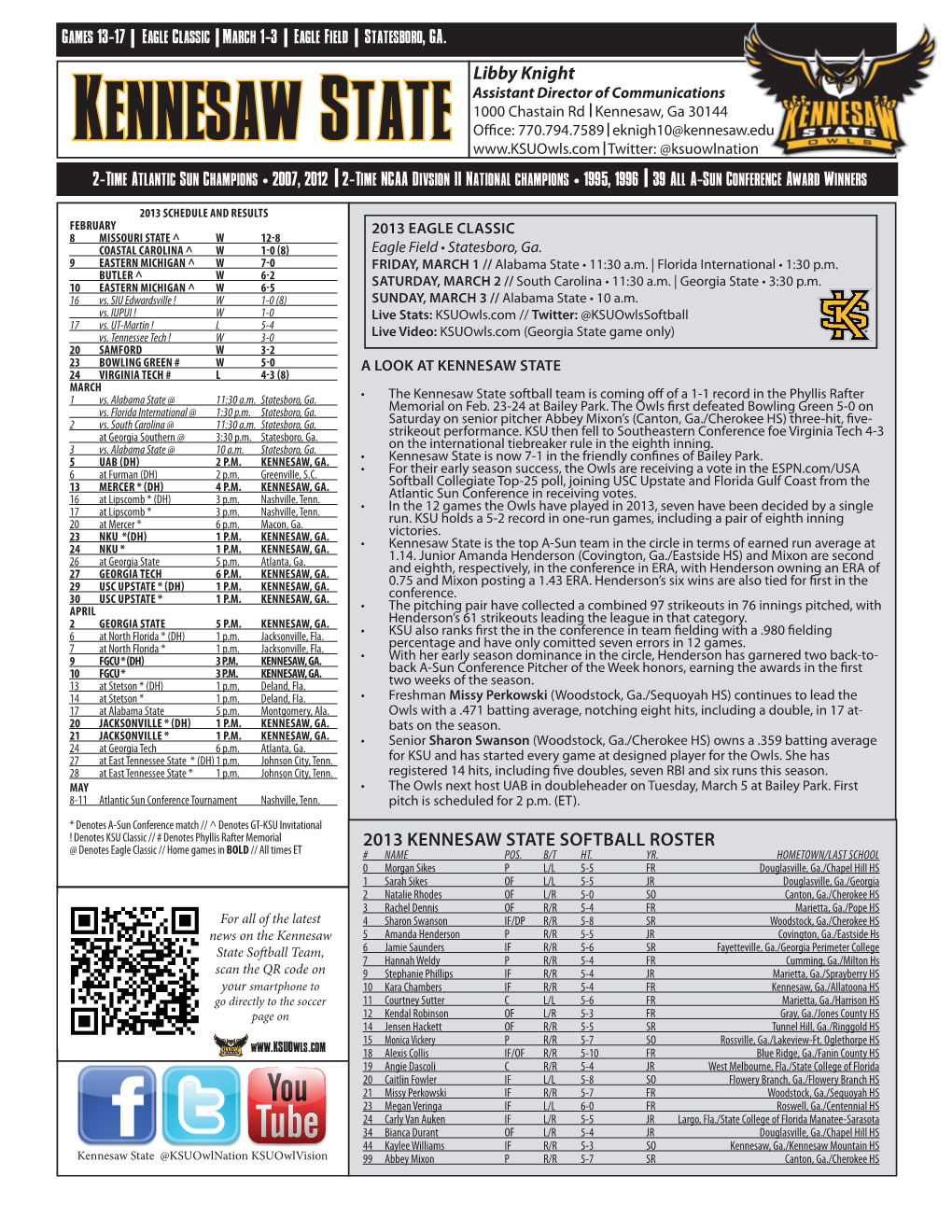 Tournament Notes