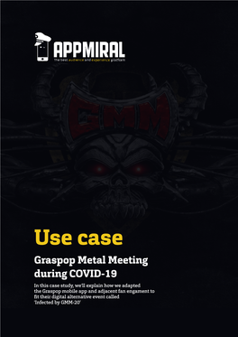 Use Case Graspop Metal Meeting During COVID-19