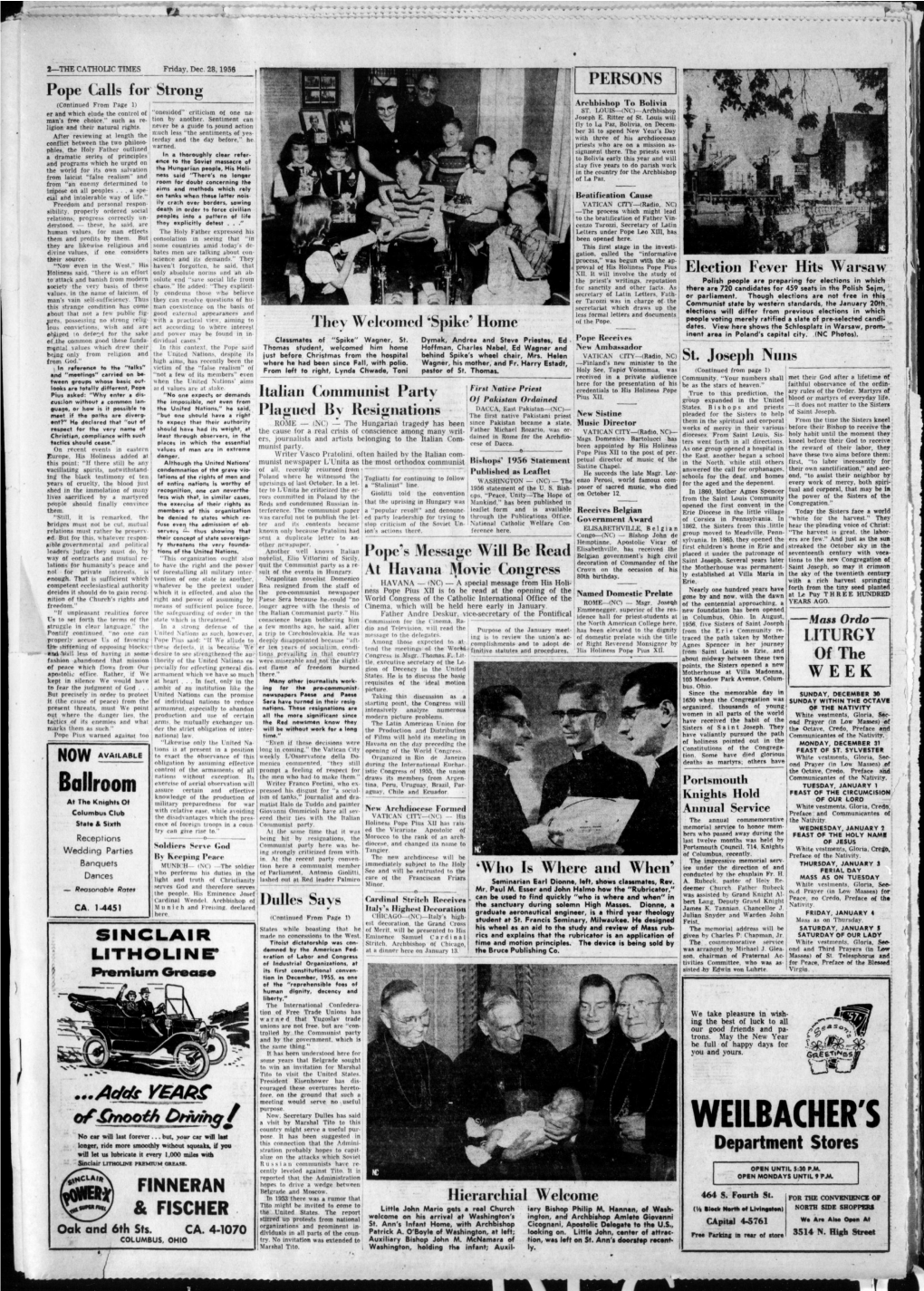 The Catholic Times. (Columbus, Ohio), 1956-12-28