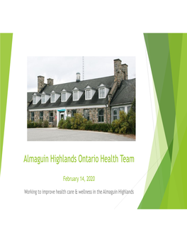 Almaguin Highlands Ontario Health Team