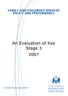 An Evaulation of Key Stage 3 2007