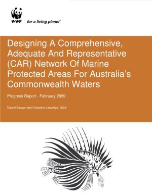 (CAR) Network of Marine Protected Areas for Australia’S Commonwealth Waters