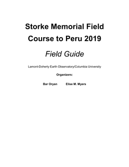 Peru Field Guide