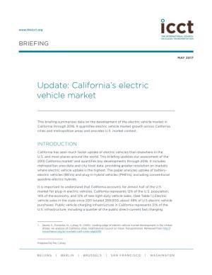 Update: California's Electric Vehicle Market