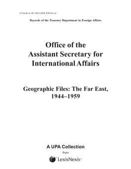 Office of the Assistant Secretary for International Affairs