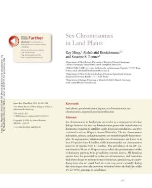Sex Chromosomes in Land Plants