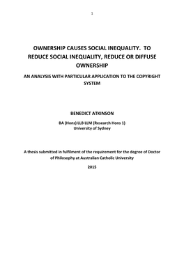 Chapter Eight Reducing Social Inequality