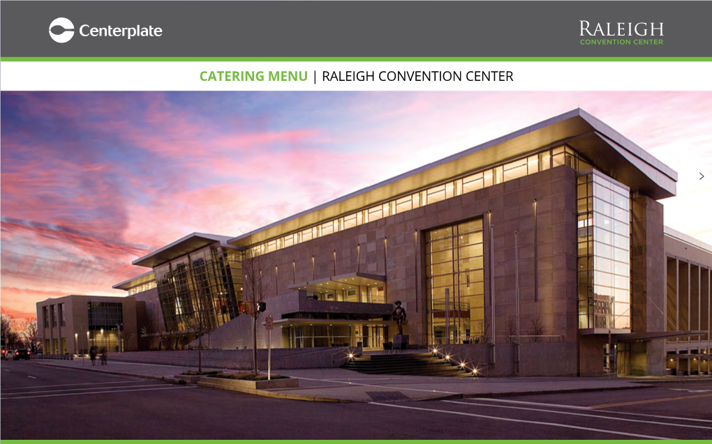 Catering Menu | Raleigh Convention Center