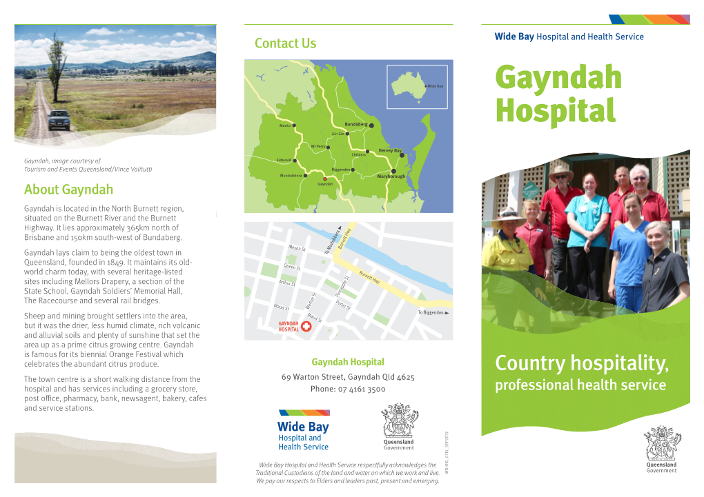 Gayndah Hospital Brochure