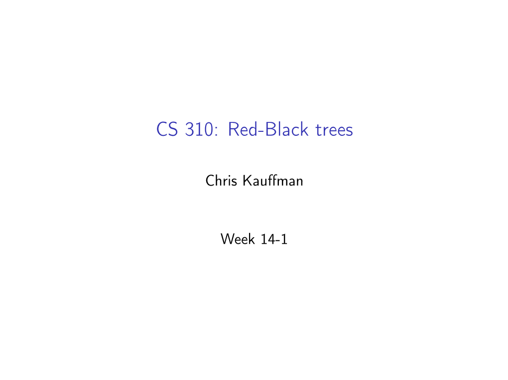 Red-Black Trees