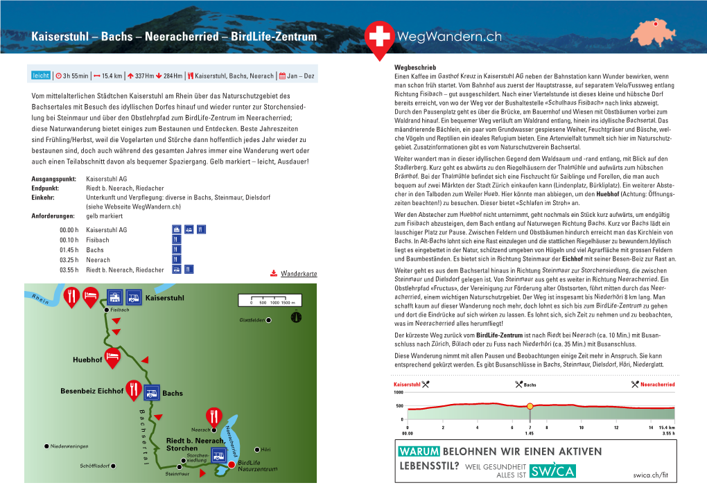 Kaiserstuhl – Bachs – Neeracherried – Birdlife-Zentrum