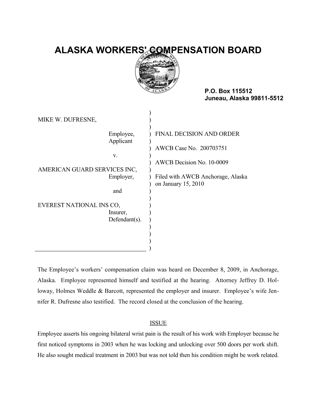 Alaska Workers' Compensation Board s45