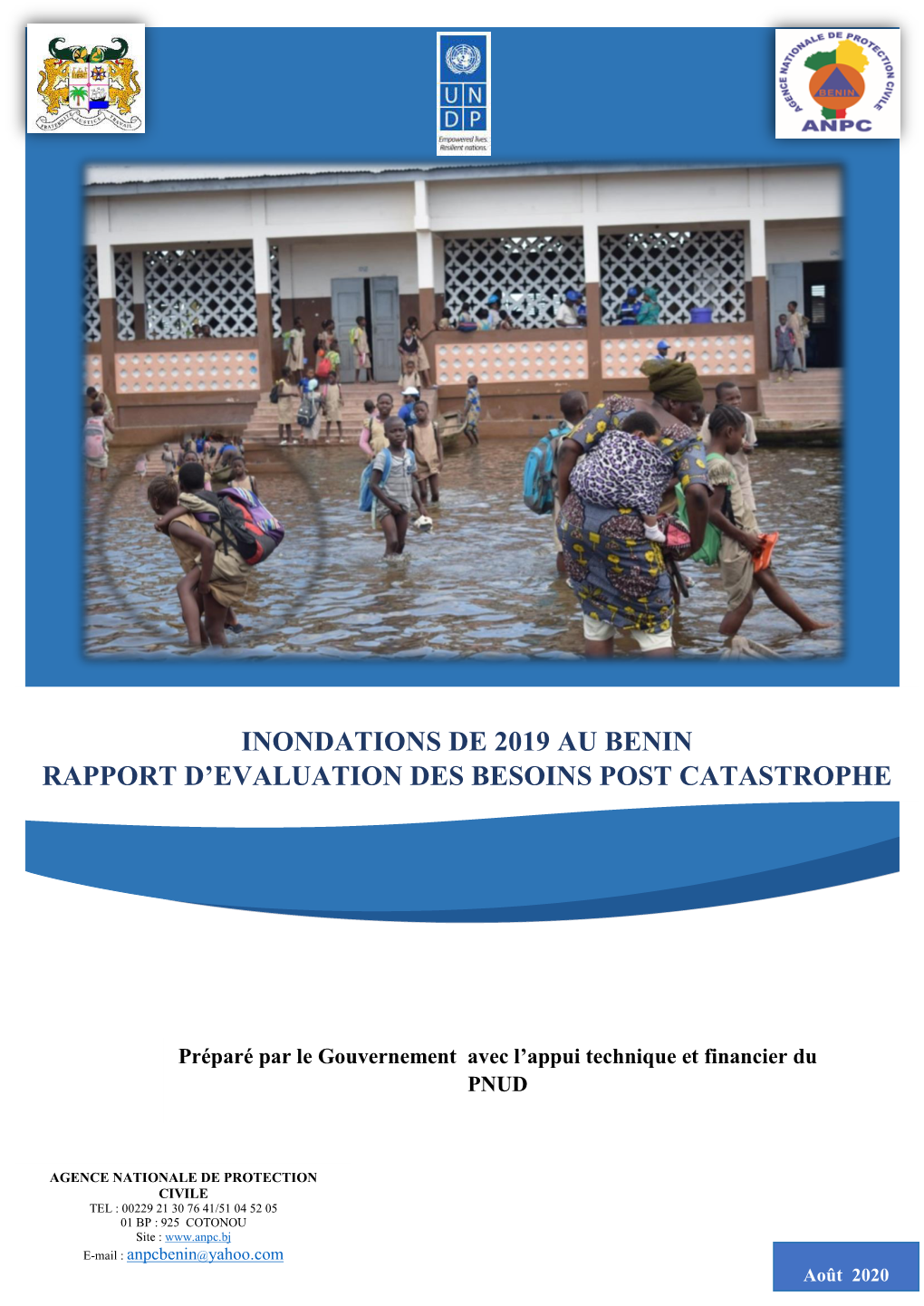 Inondations De 2019 Au Benin Rapport D Evaluation Des Besoins Post