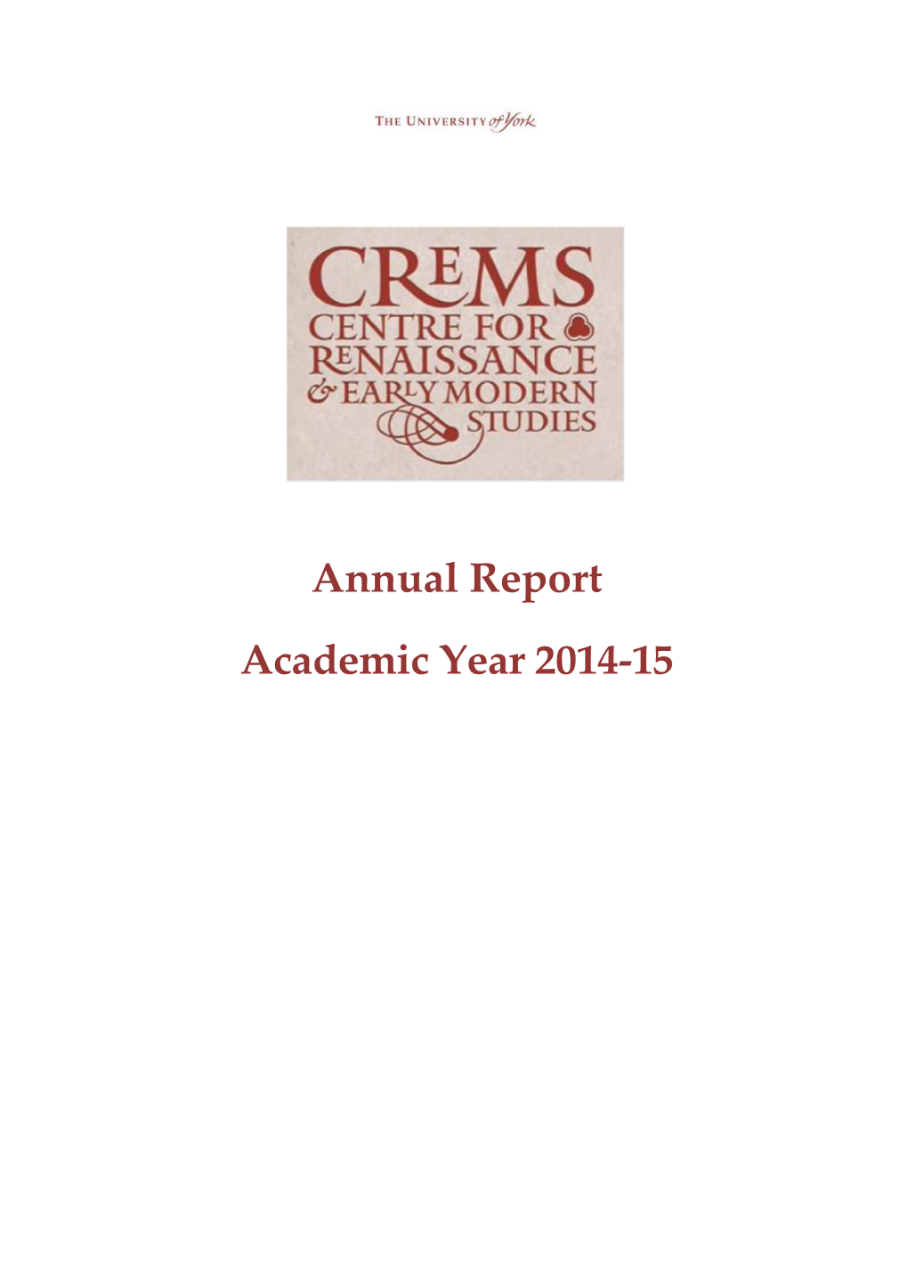 Annual Report Academic Year 2014-15