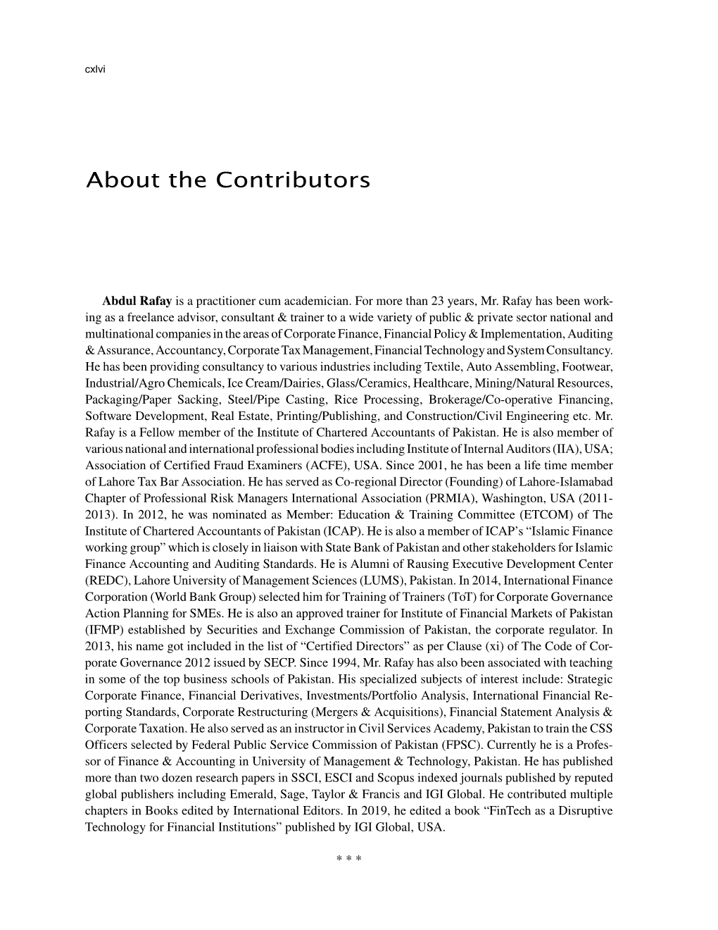 About the Contributors