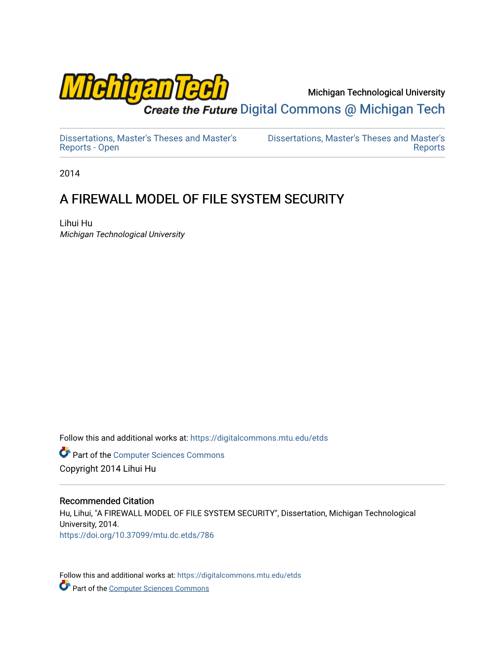 A Firewall Model of File System Security