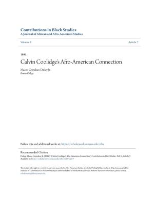 Calvin Coolidge's Afro-American Connection Maceo Crenshaw Dailey Jr