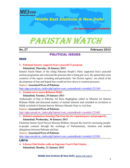 Pakistan Watch