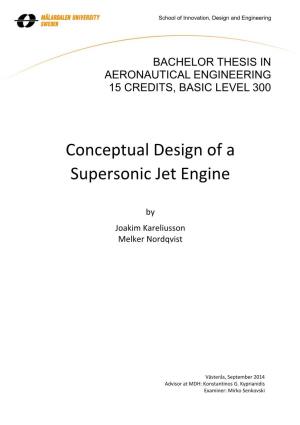 Conceptual Design of a Supersonic Jet Engine