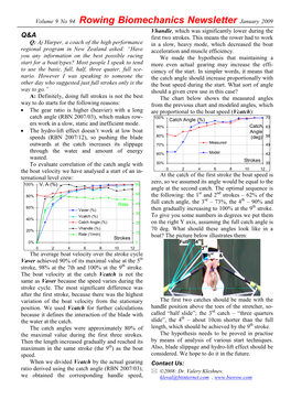 Volume 9 No 94 Rowing Biomechanics Newsletter January 2009