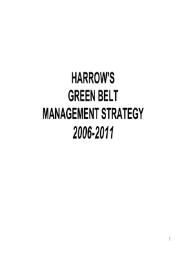 Harrow's Green Belt Management