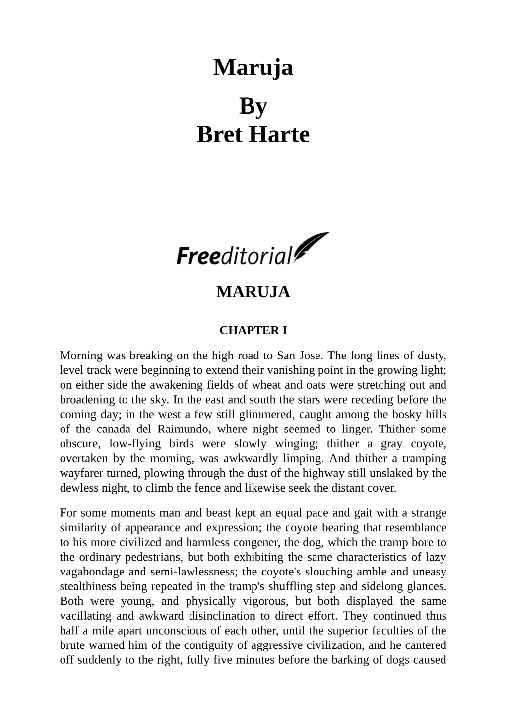 Maruja by Bret Harte