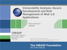 Web Application Vulnerabilities and Insecure Software Root Causes: the OWASP Top 10