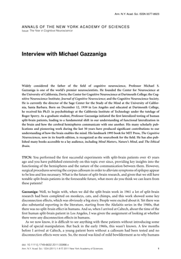 Interview with Michael Gazzaniga