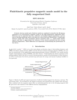 Fluid-Kinetic Propulsive Magnetic Nozzle Model in the Fully Magnetized Limit