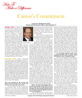 Cantor's Commitment