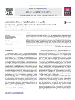 Atomistic Modeling of Crystal Structure of Ca1.67Sihx