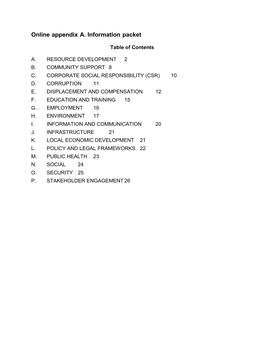 Online Appendix A. Information Packet