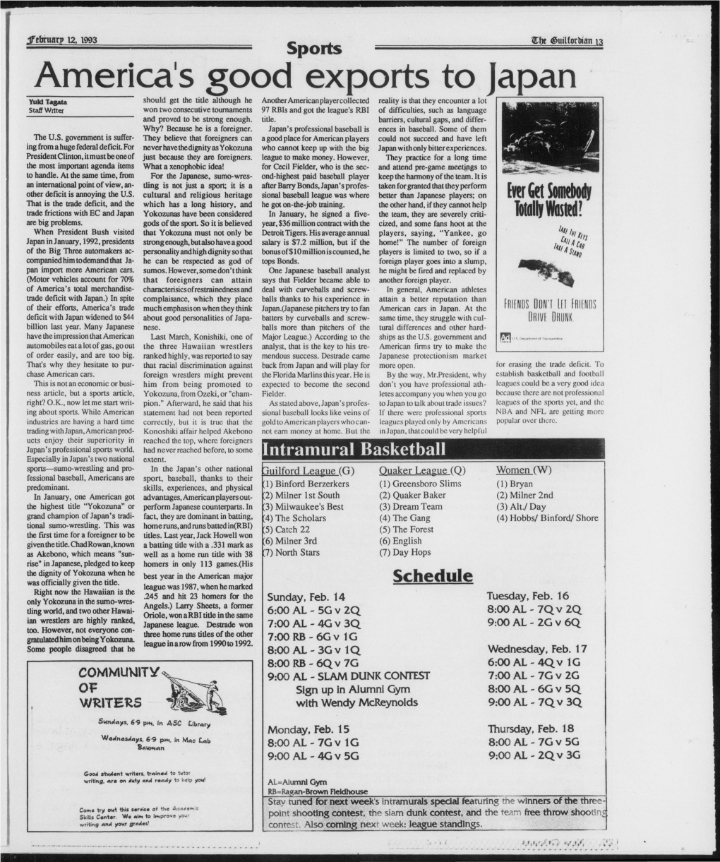 America's Good Exports to Japan