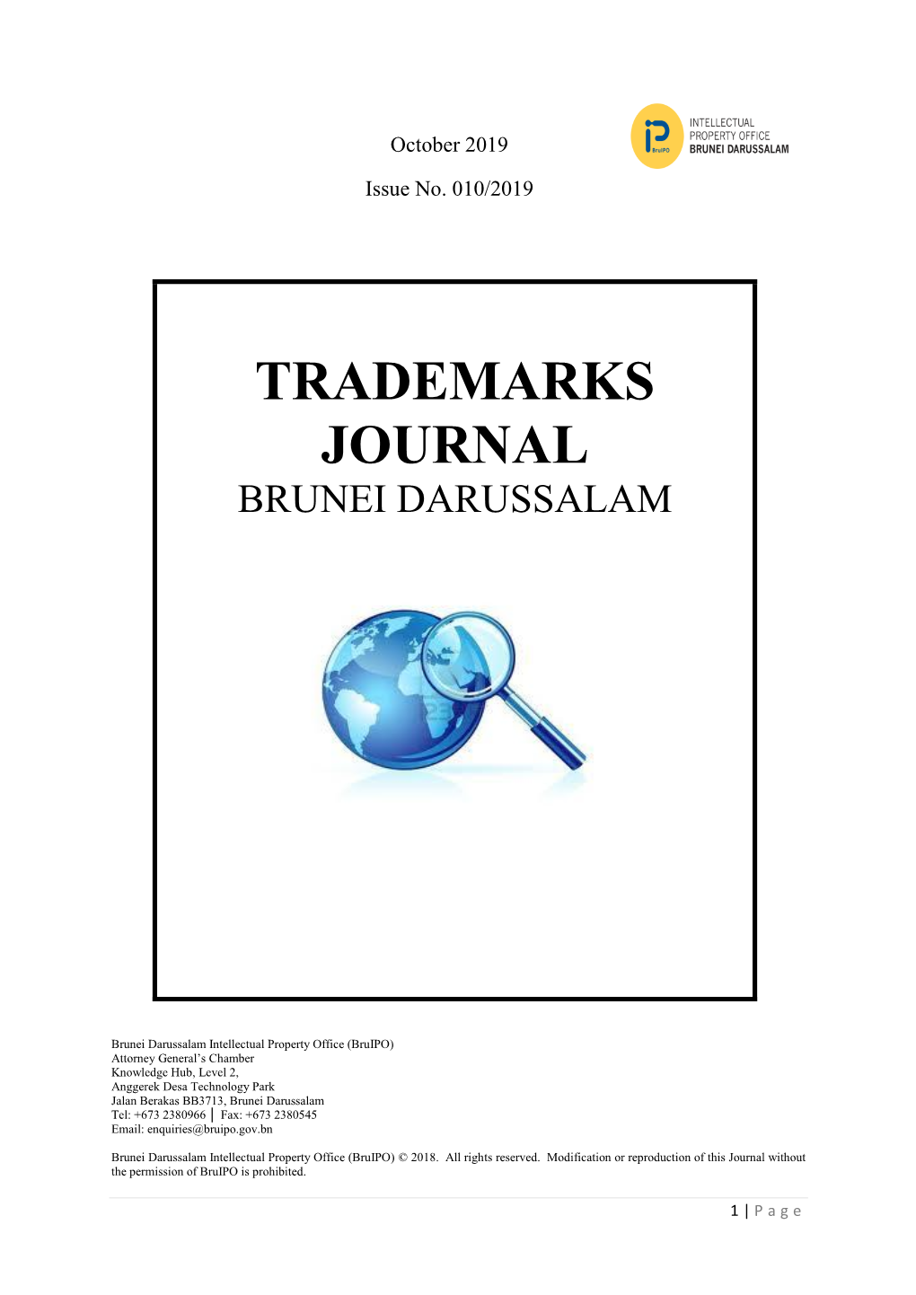 Trademarks Journal Brunei Darussalam