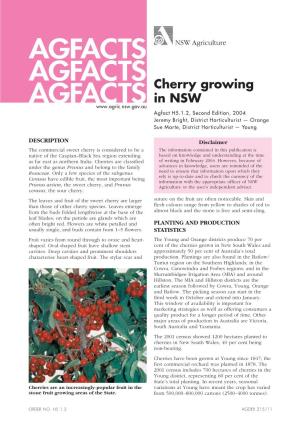 Cherry Growing in NSW Agfact H5-1-2